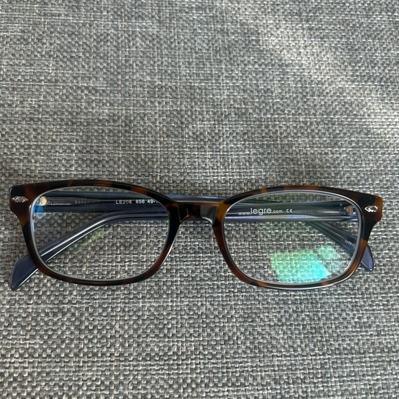 Legre Tortoise Brown / Blue FRAMES LE208-656 49-19-140 - Picture 1 of 11